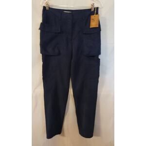 NWT French Connection Denim Black Coletta Combat Trouser Size 4 Style 74CE7